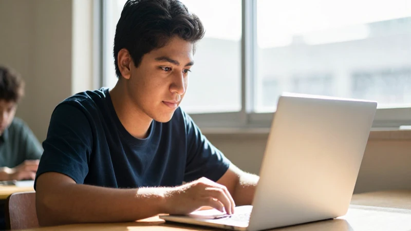 Beca Benito Juárez 2026: CUÁNDO y CÓMO RECIBIR tus PAGOS 4 Estudiante mexicano estudia bajo la luz cálida