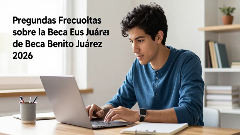 Beca Benito Juárez 2026: CUÁNDO y CÓMO RECIBIR tus PAGOS 7 Joven estudia con luz natural y laptop