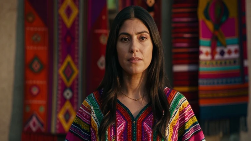 Mujer mezcalera, tejidos vibrantes a contraluz