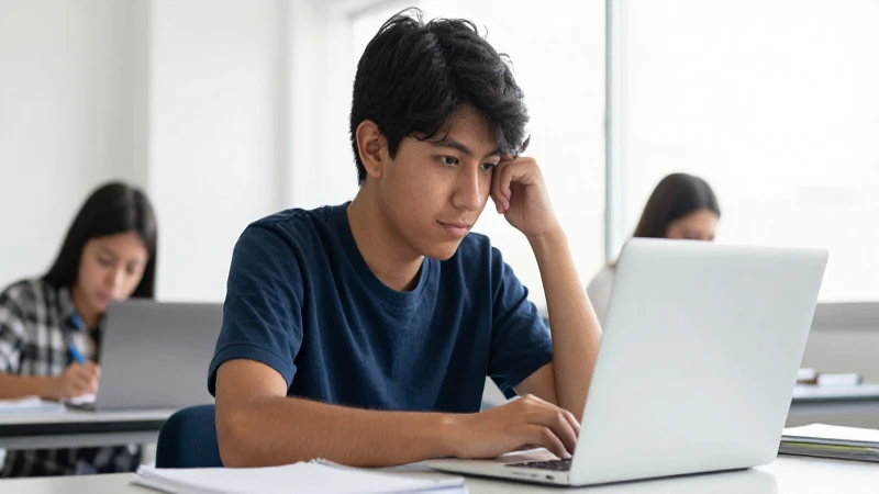 Beca UNAM: ¡Consigue tu apoyo para manutención fácilmente! 6 Joven estudiante mestizo con portátil