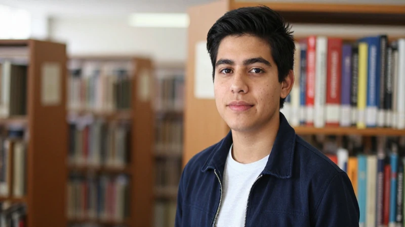 Beca UNAM: ¡Consigue tu apoyo para manutención fácilmente! 4 Estudiante mestizo en biblioteca, luz cálida