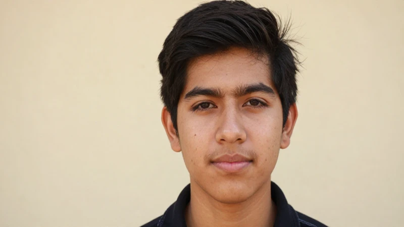 Retrato cálido de estudiante mestizo joven