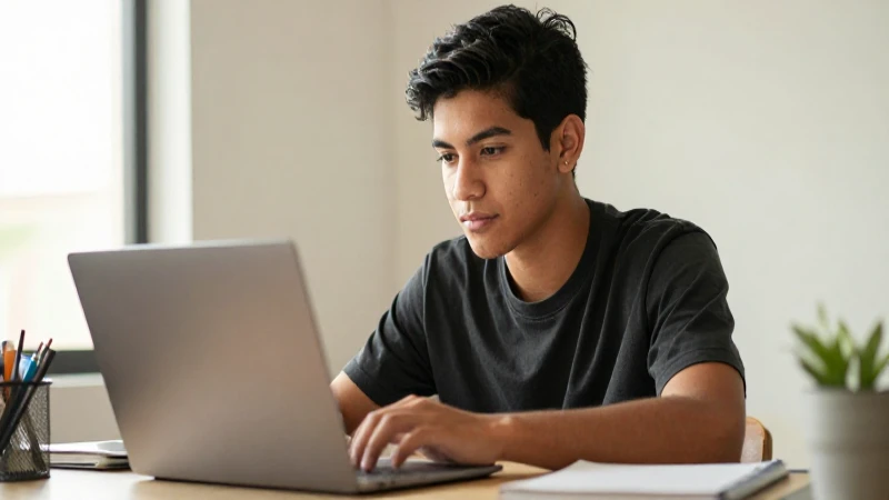 BUSCADOR OFICINAS: ¡DESCUBRE BECAS BENITO JUÁREZ 2026! 7 Estudiante mestizo joven estudia bajo luz cálida