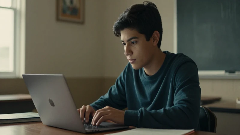 Estudiante mestizo estudia bajo luz suave