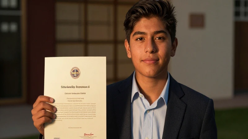 Buscador De Estatus 2026: ¡DESCUBRE tu BECA AHORA! 4 Joven mexicano becado, luz cálida, enfoque suave