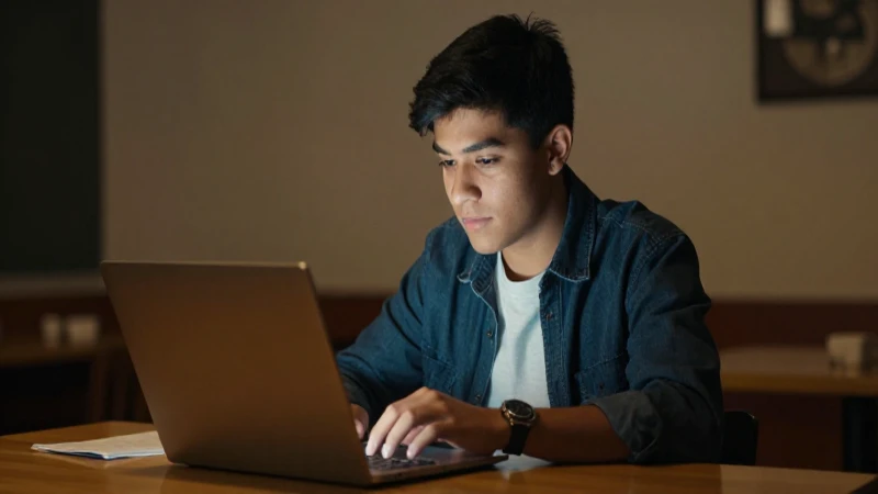 Becas Jóvenes 2026: ¡Descubre Fechas Clave Ahora! 6 Joven estudiante mexicano estudia bajo luz cálida