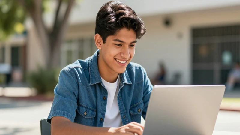 Becas Jóvenes 2026: ¡Descubre Fechas Clave Ahora! 4 Estudiante mexicano sonriente con su portátil
