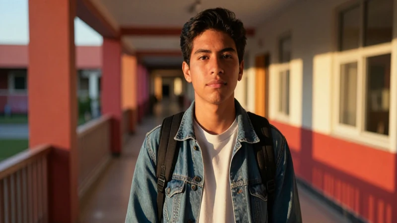 BECAS RITA CETINA: Cómo REGISTRARTE para PRIMARIAS 3 Estudiante mestizo mexicano bajo luz dorada