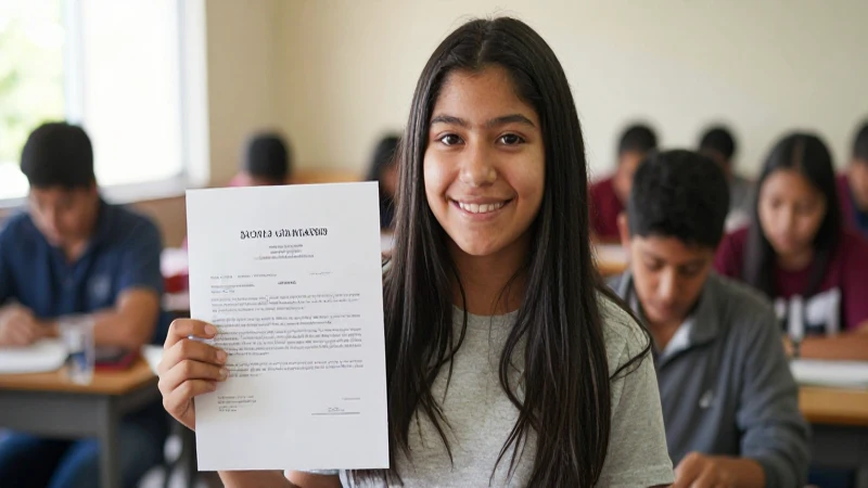 Joven estudiante mexicano con beca