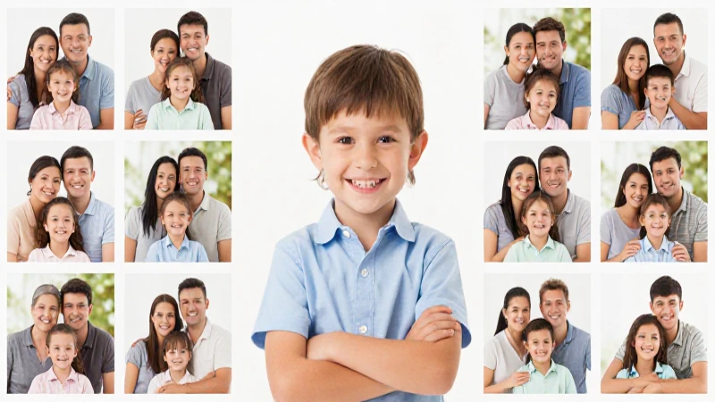 BUSCADOR DE ESCUELAS: ¡Descubre las Mejores Opciones 2026! 4 Niño sonriente en retrato familiar cálido