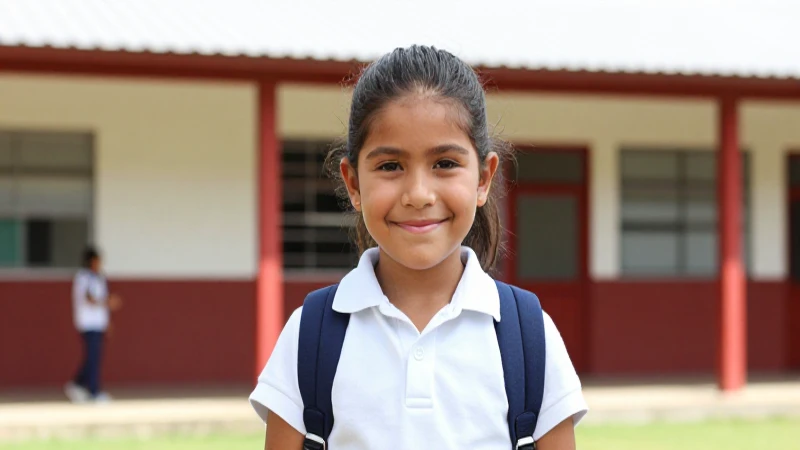 BUSCADOR DE ESCUELAS: ¡Descubre las Mejores Opciones 2026! 7 Niño mexicano sonríe ante escuela soleada