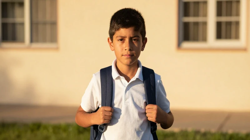 BUSCADOR DE ESCUELAS: ¡Descubre las Mejores Opciones 2026! 3 Niño mexicano escolar, luz dorada cálida