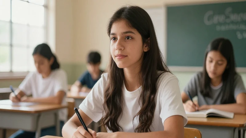 Futuro brillante para estudiante mestizo mexicano