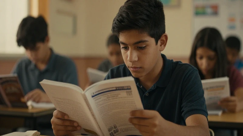 Joven estudiante mexicano, libro abierto, luz cálida