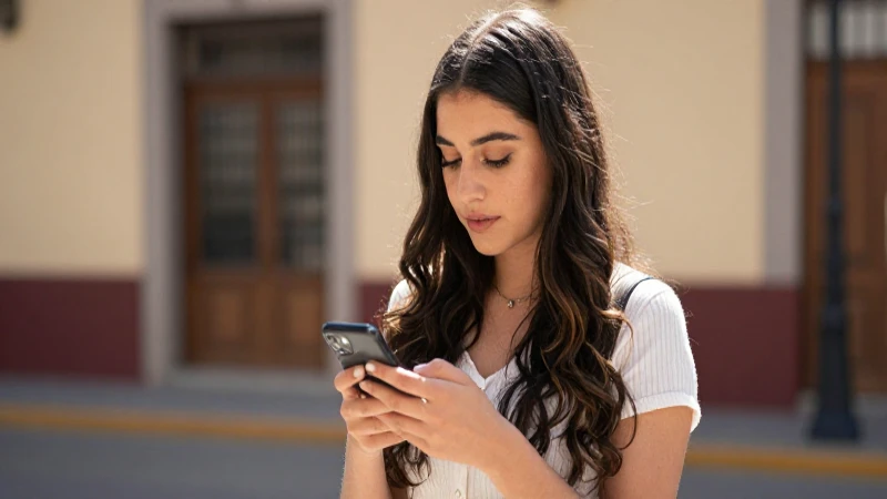 CITAS BIENESTAR: Cómo AGENDA tu Cita en 3 Pasos 3 Joven mexicana usa el móvil a contraluz