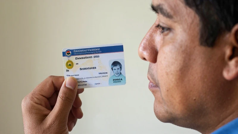 Hombre mexicano con tarjeta de ayuda social