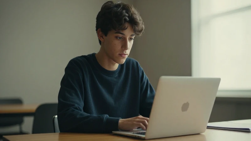Estudiante mestizo estudia bajo luz suave