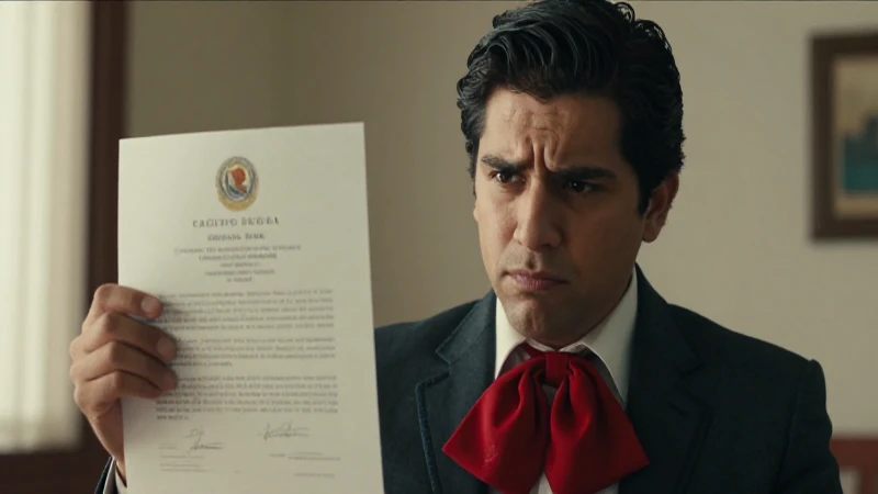 Joven mexicano frustrado con documento oficial
