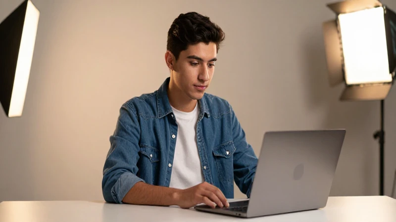 Retrato suave de un joven estudiante mexicano