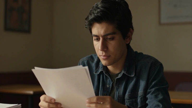 Estudiante mestizo estudiando bajo luz cálida