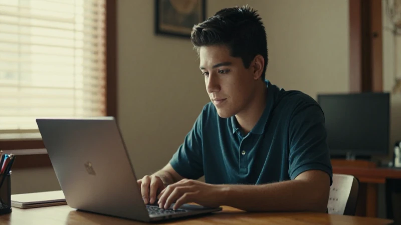 Estudiante mestizo estudia bajo luz cálida
