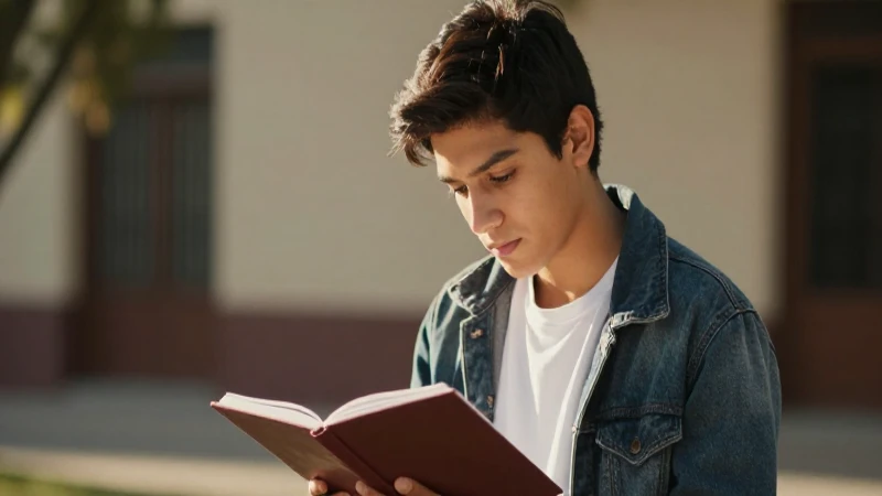 Estudiante mestizo mexicano con luz cálida