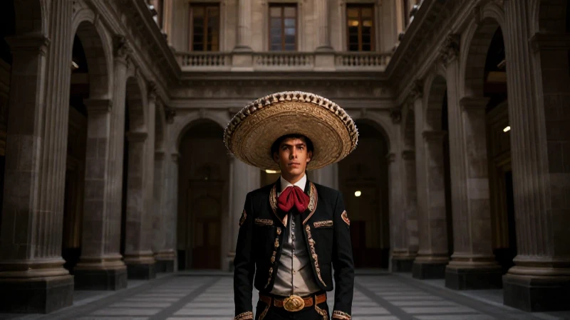 Joven mexica en palacio con luz dramática