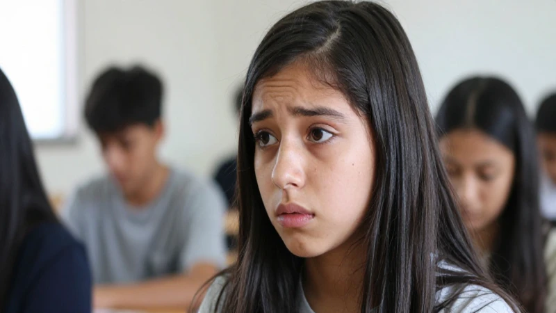 Estudiante mexicano preocupado bajo luz suave