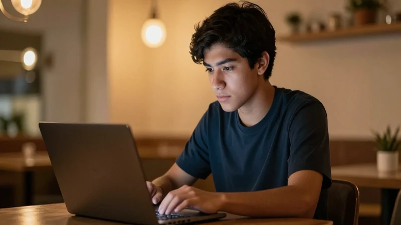 Accede a la Beca Jóvenes Escribiendo el Futuro 2026 7 Joven estudiante mexicano trabaja con luz cálida