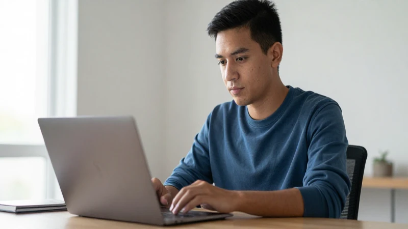 Accede a la Beca Jóvenes Escribiendo el Futuro 2026 4 Joven mexicano trabaja con luz natural