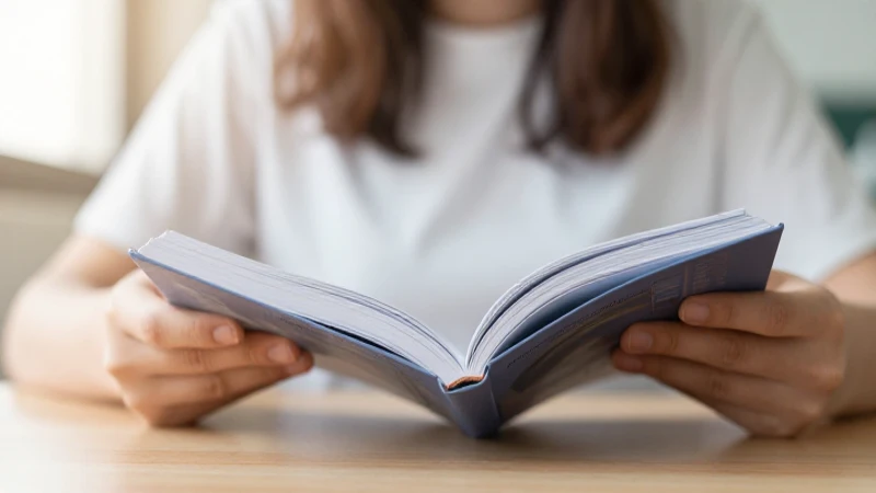 Estudiante leyendo cerca bajo luz cálida