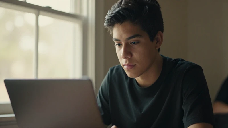 BECAS BENITO JUÁREZ 2026: ¡DESCUBRE CÓMO REGISTRARTE! 7 Joven estudiante mexicano enfocado al portátil