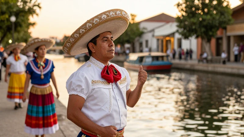 Metichezis mexicans, trajeras coloridas y luz dorada