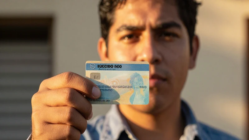 Joven mexicano con tarjeta de asistencia vencida