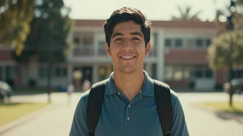 Convocatoria 2023-2024: ¡Explora la Universidad de la Salud! 6 Estudiante sonríe bajo luz cálida cinematográfica
